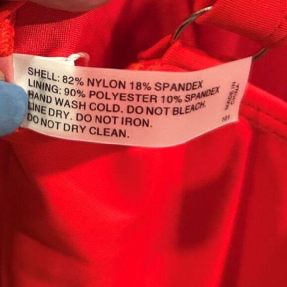 One Piece Red Ruffled Tummy Control Swimsuit - Size XL - NWT - Picture 5 of 9